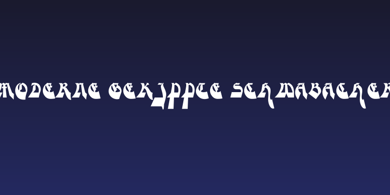 Moderne Gekippte Schwabacher Social Header