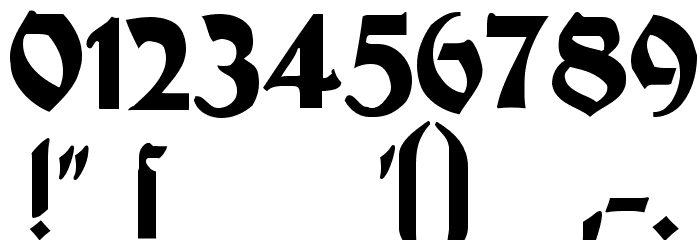 ModerneSchwabacher Font OTHER CHARS