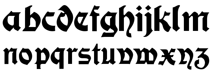 ModerneSchwabacher Font LOWERCASE
