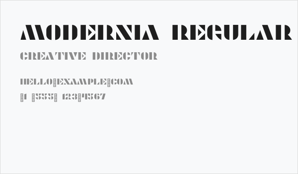 Modernia Regular Business Card