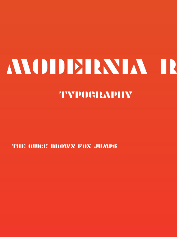 Modernia Regular Poster
