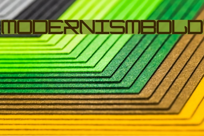 ModernismBold Font examples