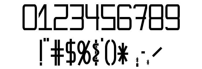 ModernismNarrow Font OTHER CHARS