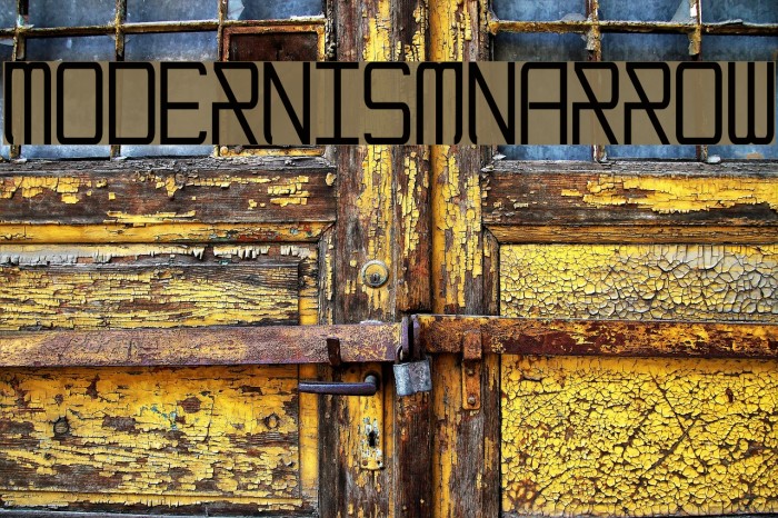 ModernismNarrow Font examples