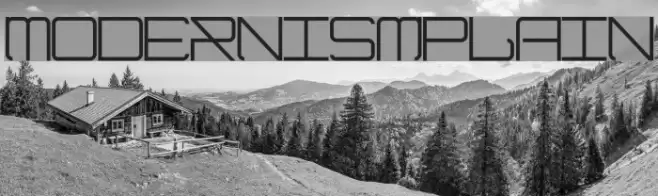 ModernismPlain Font examples