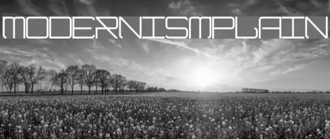 ModernismPlain Font examples