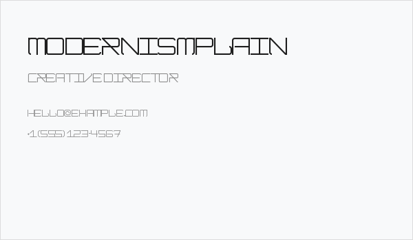 ModernismPlain Business Card