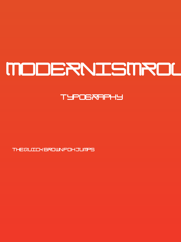 ModernismRoundedBold Poster