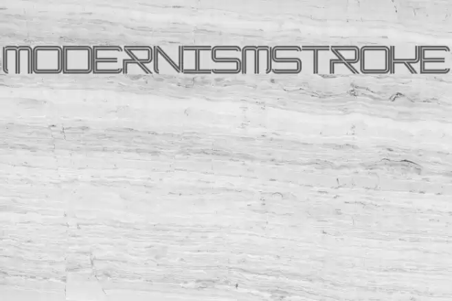 ModernismStroke Font examples