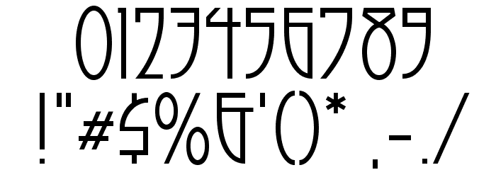 Modernist Nouveau Font OTHER CHARS