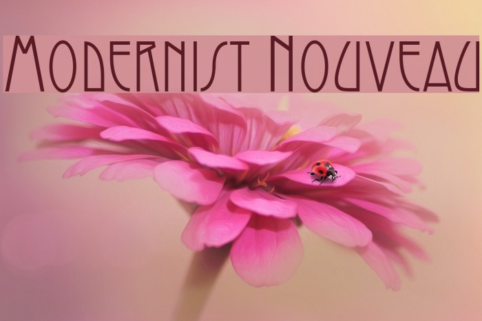 Modernist Nouveau Font examples