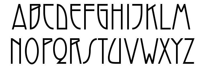 Modernist Nouveau Font LOWERCASE