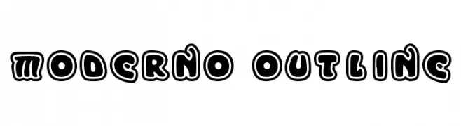 Moderno Outline  font caratteri gratis