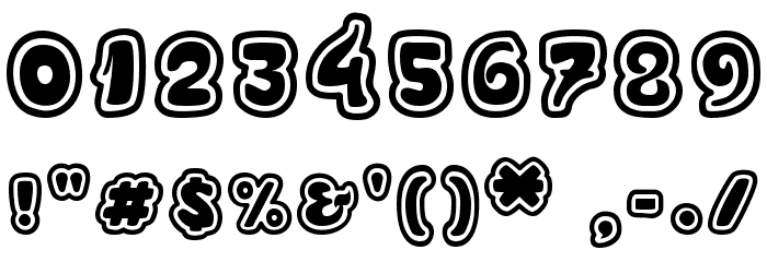 Moderno Outline Font OTHER CHARS