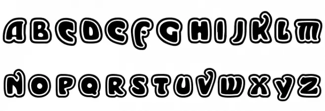 Moderno Outline خط أحرف كبيرة