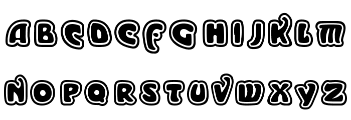 Moderno Outline Font LOWERCASE