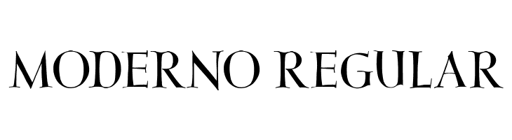 Moderno Regular  font caratteri gratis