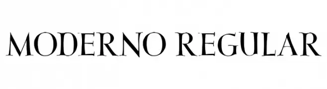 Moderno Regular  font caratteri gratis
