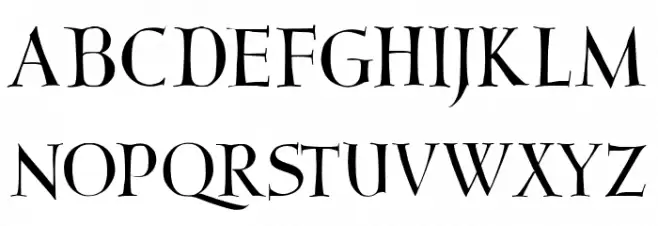 Moderno Regular Schriftart Groß