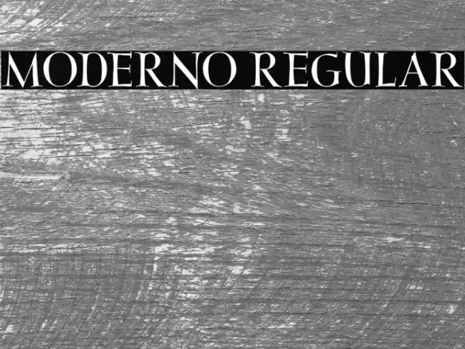 Moderno Regular Font examples