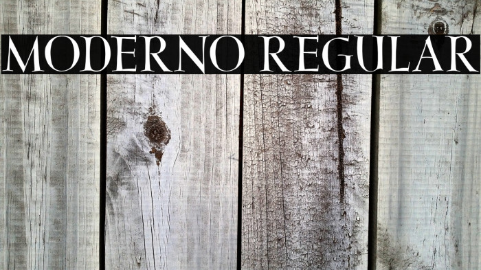Moderno Regular Example 2