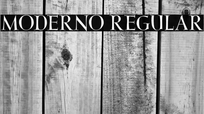 Moderno Regular Font examples