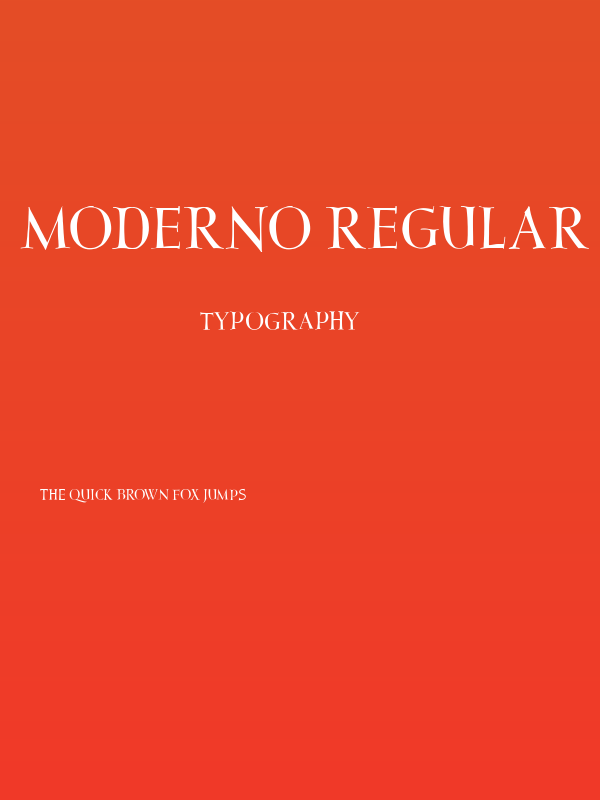 Moderno Regular Poster