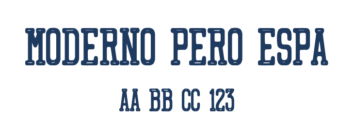 Moderno pero Espa Font Preview