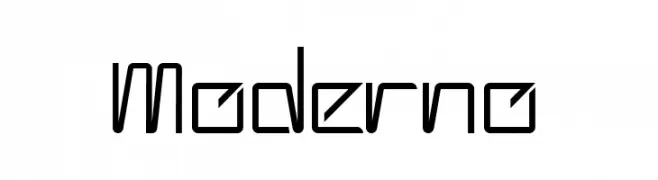 Moderno  font caratteri gratis