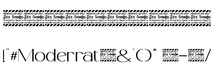 Moderrat Extra Light Font OTHER CHARS