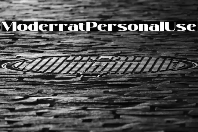 ModerratPersonalUse Font examples
