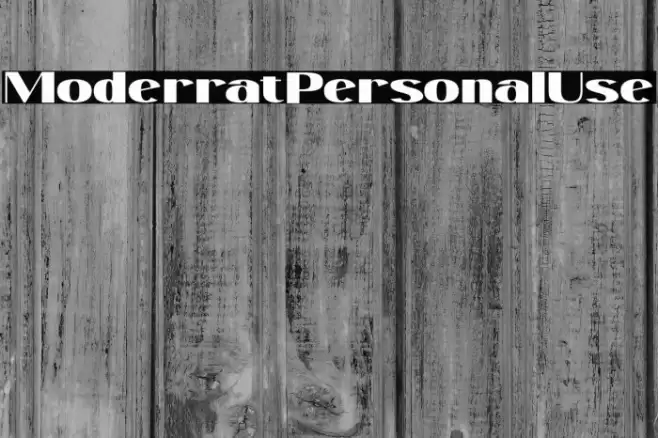 ModerratPersonalUse Font examples