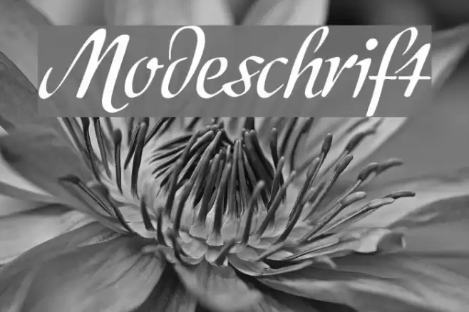 Modeschrift Font examples