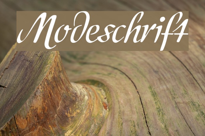 Modeschrift Font examples