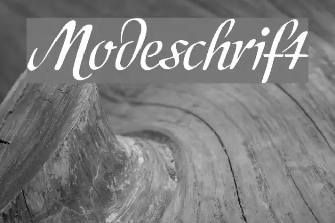 Modeschrift Font examples