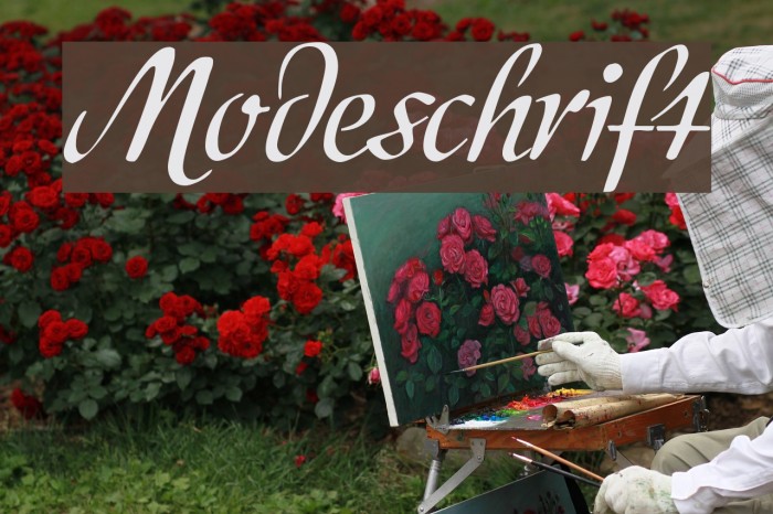 Modeschrift Font examples