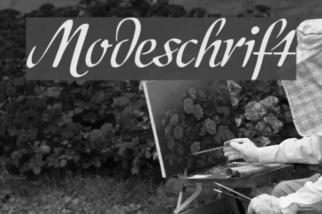 Modeschrift Font examples