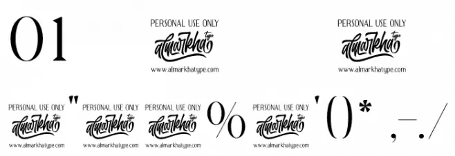 Modesfa Font OTHER CHARS