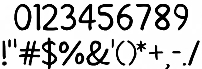 Modest Felt フォント その他の文字