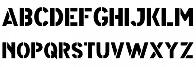 Modest Regular Schriftart Kleinbuchstaben