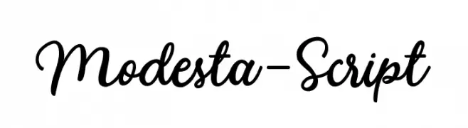 Modesta-Script  नि: शुल्क फ़ॉन्ट्स डाउनलोड