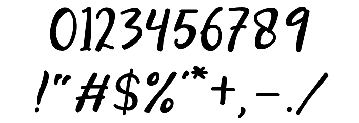Modesta-Script Font OTHER CHARS