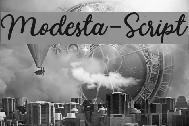 Modesta-Script Font examples