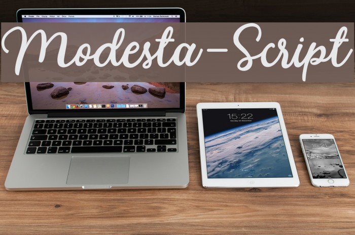 Modesta-Script Font examples