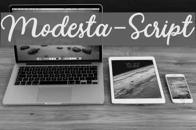 Modesta-Script Font examples