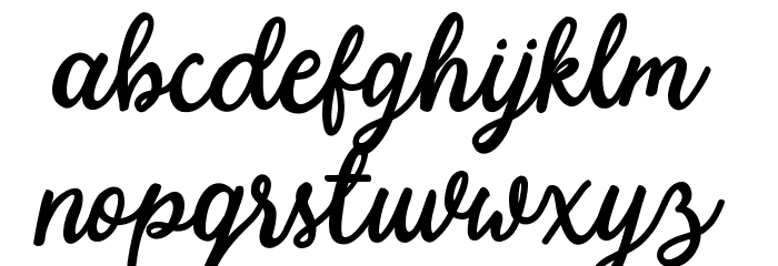 Modesta-Script Font LOWERCASE
