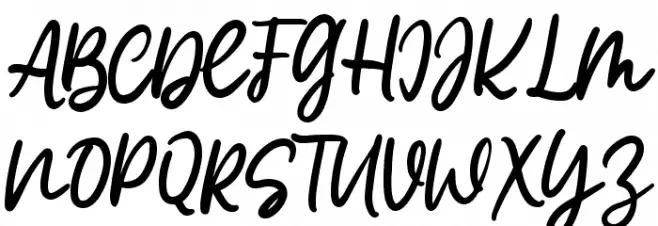 Modesty Script 字体 大写