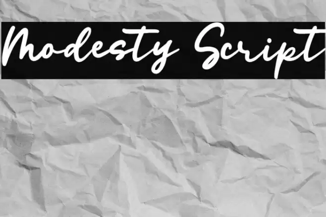 Modesty Script Font examples