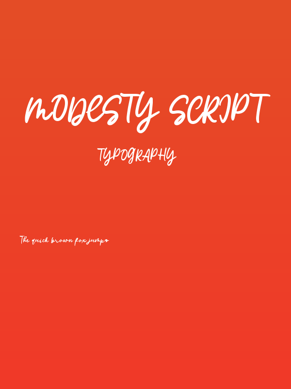 Modesty Script Poster
