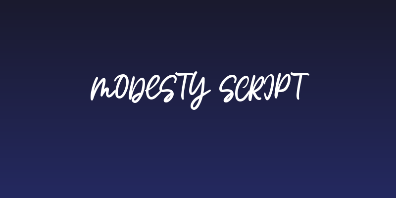 Modesty Script Social Header